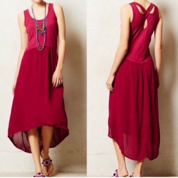 Anthropologie Dresses & Skirts - Left of Center raspberry hi-lo dress. Sz XS.
